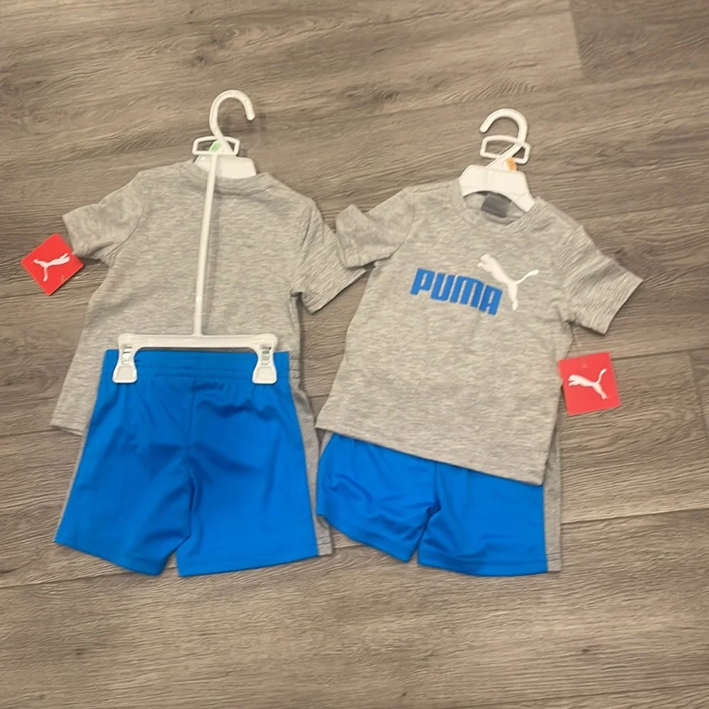 🆕 Puma blue and grey little boy 2 piece set Sz 18M and 12M - Picture 5 of 5